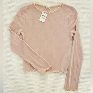 NWT Cotton On Phoenix Pointelle Long-Sleeve Top